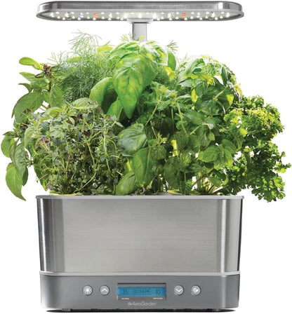 AeroGarden Harvest Elite - Indoor Hydroponic Garden, Stainless Steel