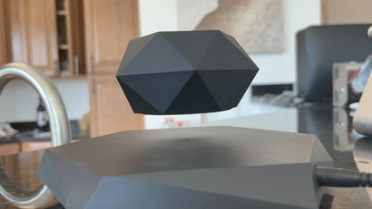 BandD Floating Planter - Levitating Planter for Succulents, Air Bonsai, and Air Plants. Floating Planter for Home, Office, and Desktop Decor. Magnetic Levitating Floating Display. (Black)