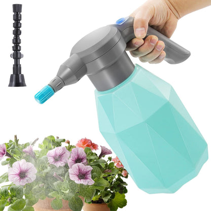 0.5 Gallon Electric Spray Bottle for Indoor/Outdoor Plants, 2L Automatic Watering Can, Rechargeable Battery Powered Mister with Adjustable Nozzle for Garden,