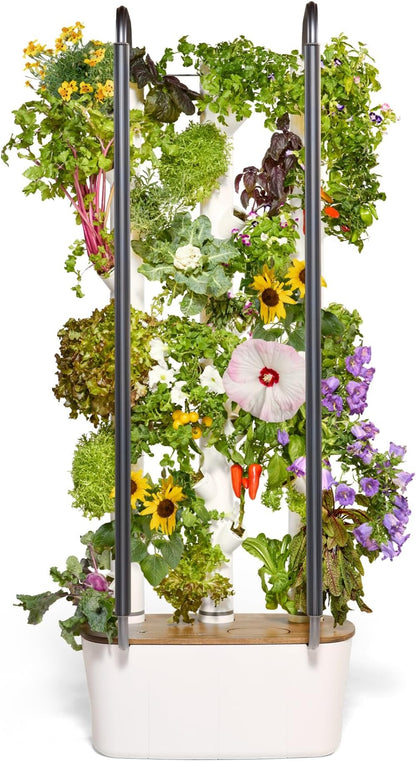 Gardyn Studio Hydroponics - Indoor Vertical Garden Planter & Growing System Kit | Smart Herb Garden | Includes 16 Non-GMO Indoor Plants, Herbs, Vegetables & LED Grow Light